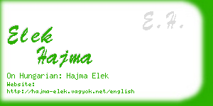elek hajma business card